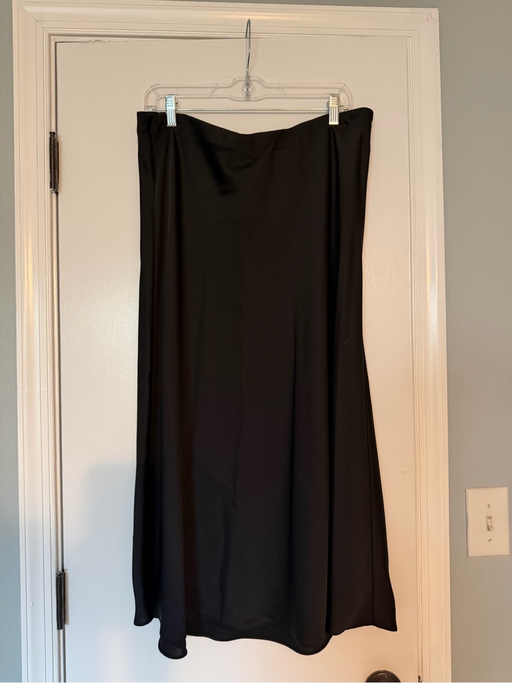 J. Crew Black Maxi Slip Skirt